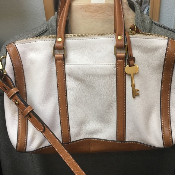 Fossil Handbags - Fossil Leather Satchel Crossbody Bag